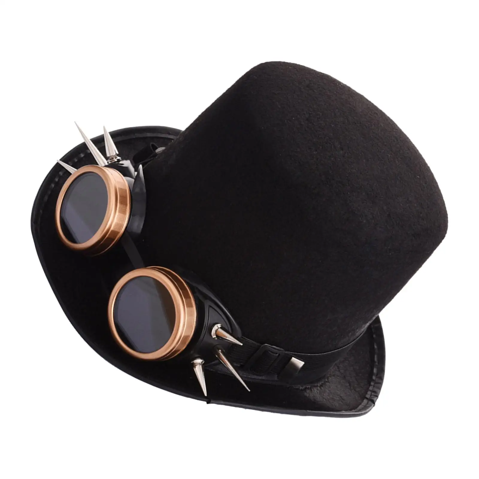 Steampunk Top Hat with Goggles Costume Accessory Cosplay Hat Punk Top Hats for Women Men