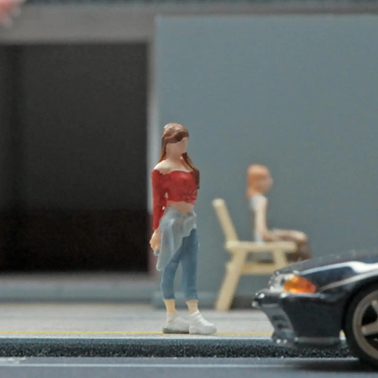 1/64 Painter Figures People Figurines for Sand Table Diorama Miniature Scene