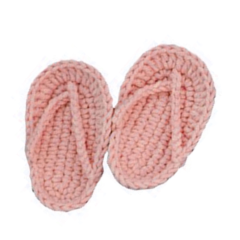 Strickhausschuhe für Babys, Jungen und Mädchen, Fotografie-Shooting-Outfits, Mini-Flip-Flops A2UB – Detail 10