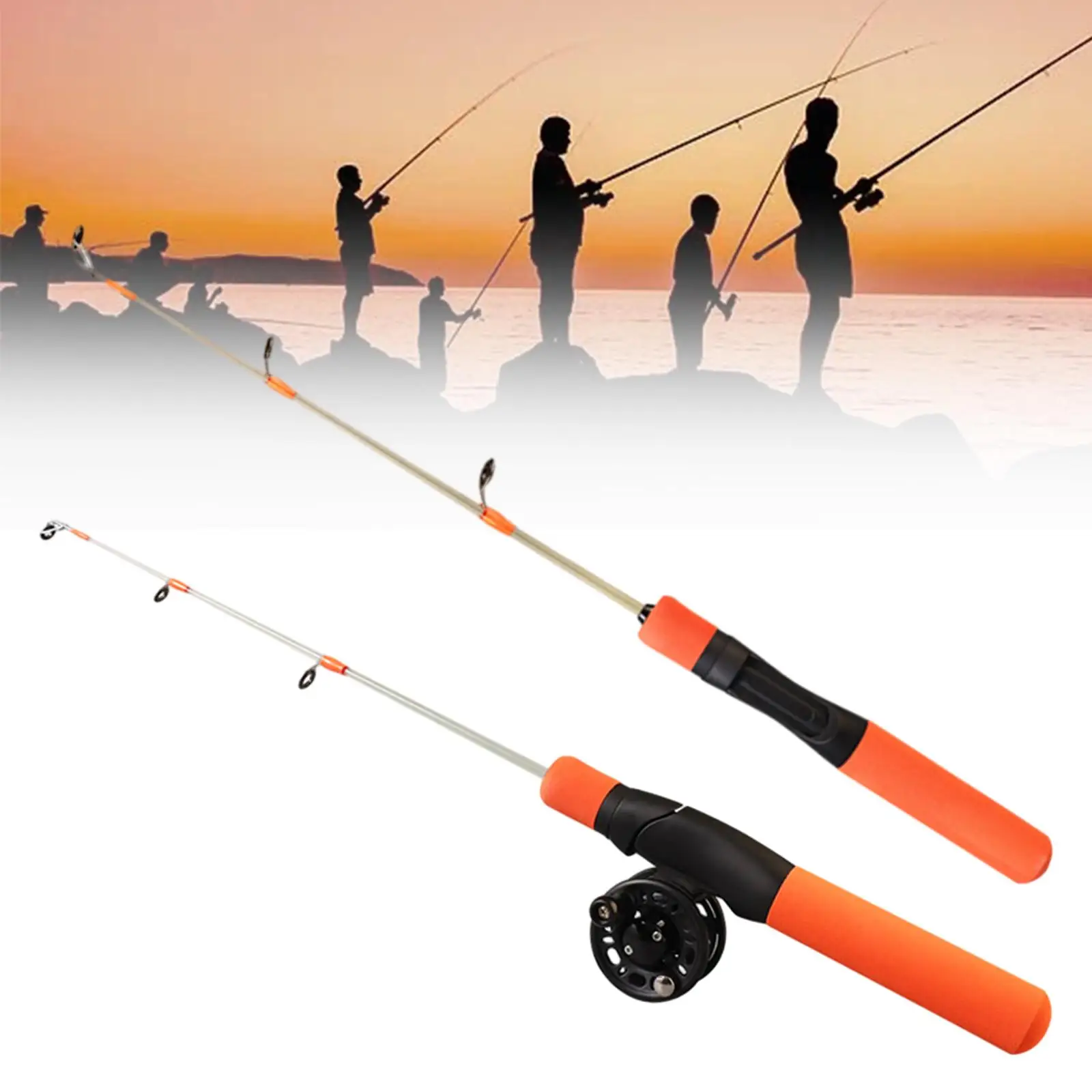 Ice Fishing Pole Portable Comfortable Grip Fishing Accessory Practical Fishing Tackle Fishing Tools for Outdoor River Fishing