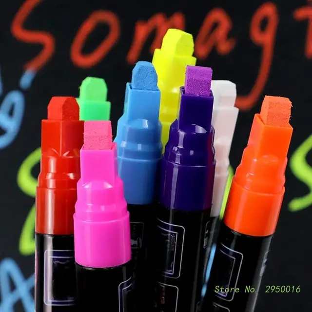 12 Color/set Liquid Erasable Chalk Marker Pen For Glass Windows Blackboard  Markers Teaching Tools Office Material Escolar - AliExpress