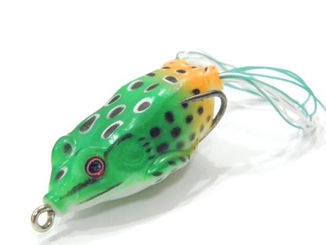 1 PC Soft Toad Frogs Bass Fishing Lure Hollow Body Top Water Frogs
