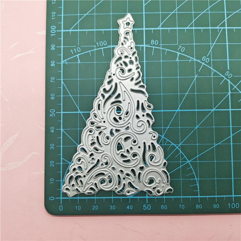 110*65mm Christmas Tree Metal Steel Frames Cutting Dies DIY Booking Photo Album Embossing Paper Cards