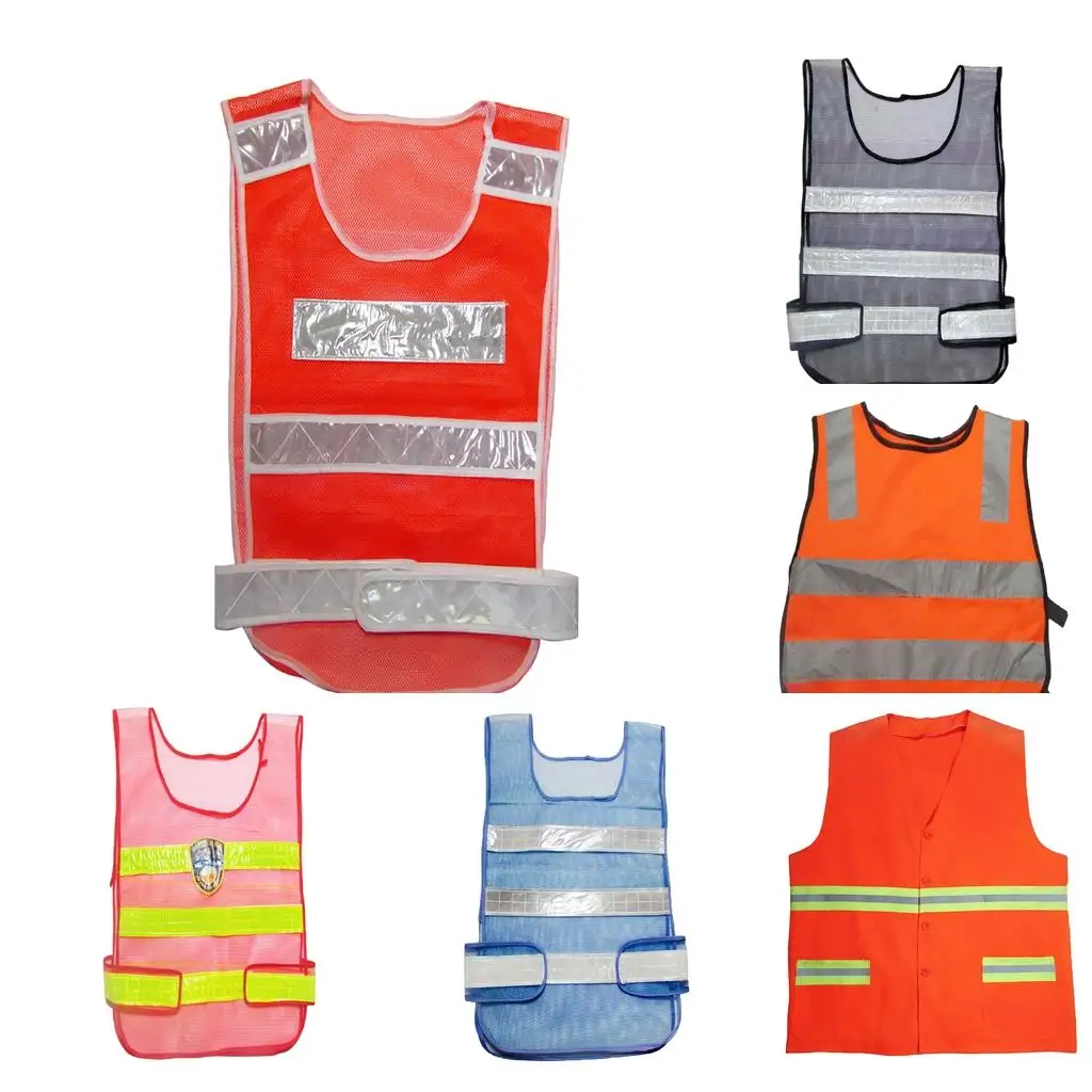 Executive High Visibility Safety Vest Waistcoat Jacket 6 Types for Choice High -catching Color