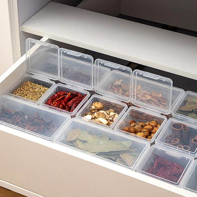 Yesbay Airtight Box Good Sealing High Capacity Moisture Proof Transparent  Visible Spices Dry Fruit Tea Jar Storage Container for Home 