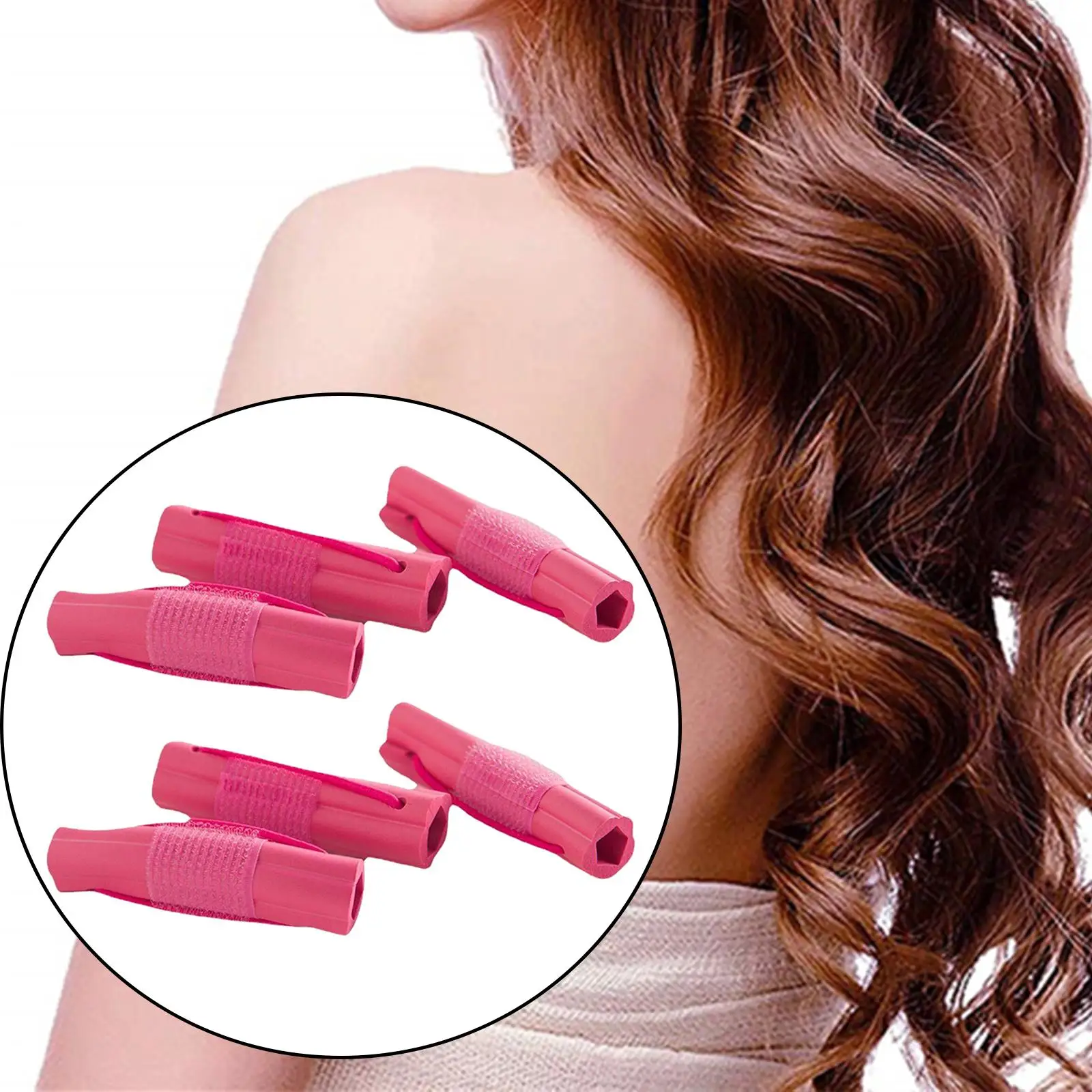 Pack-6 Silicon Sleep  for Women Salon Hair Dressing Curlers Soft Lightweight Easy to  to Use Washable