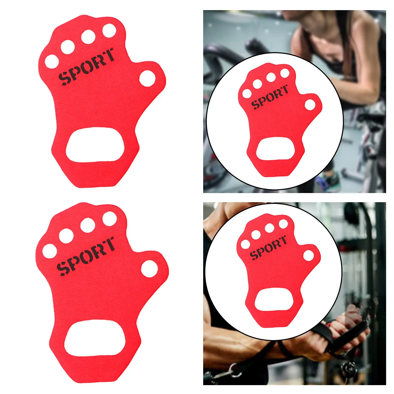 Workout Gloves Exercise Grip Pads for Pull Ups Bodybuilding Cross Training
