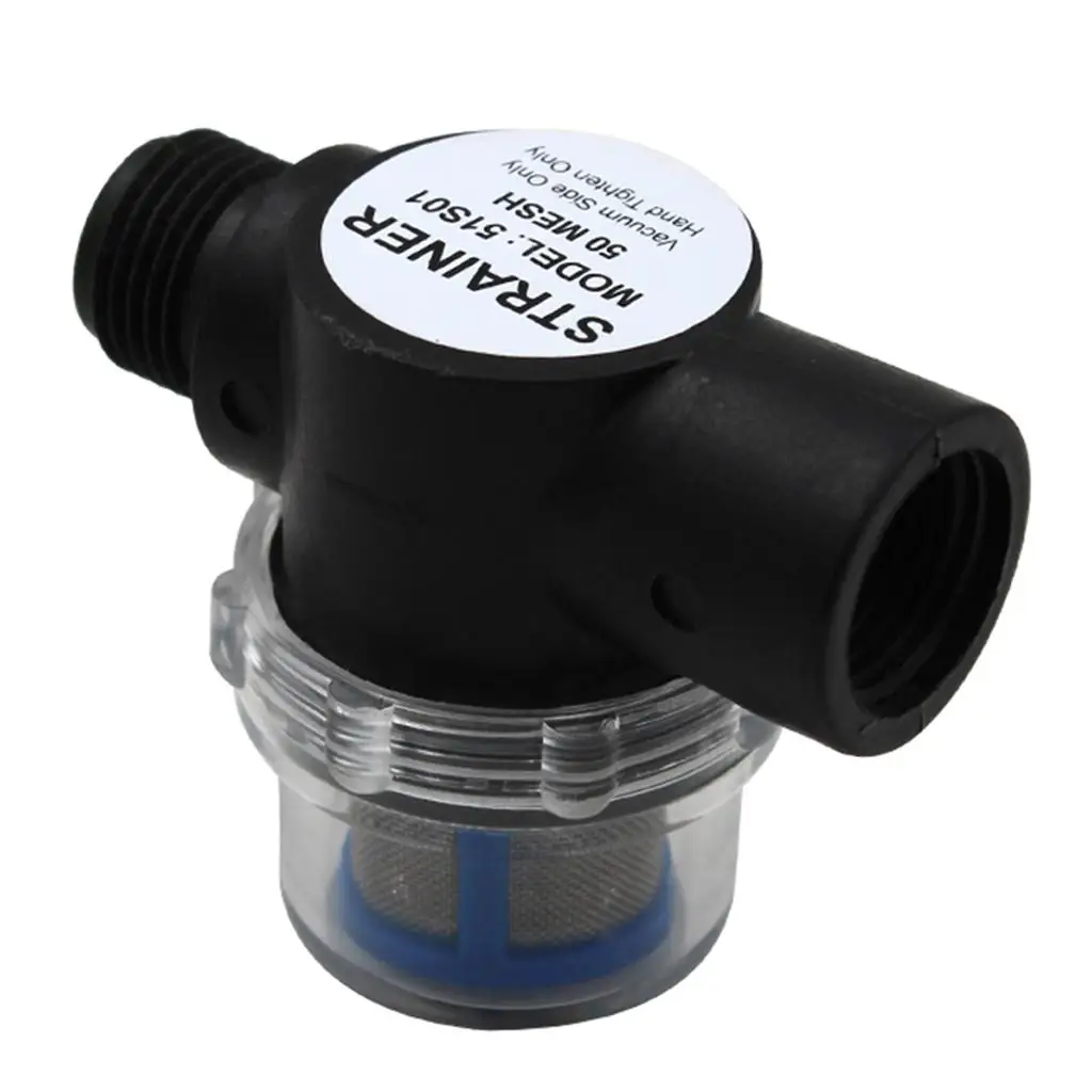 RV Marine Diaphragm Water Pump Strainer -   /2inch Barb Inlet