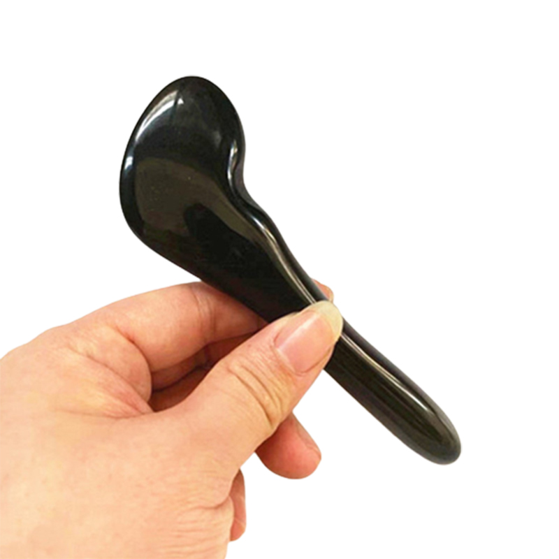 Best of Natural Obsidian Stone Facial Gua Sha Gouache Scraper Tool SPA Massager Acupuncture Facial Beauty Skin Care Fades Wrinkles Spots Reviews & Tips - Image 6