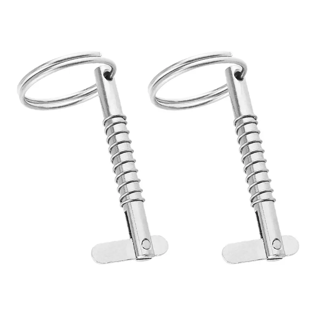 2x Spring  Deck Accessories,  Pin 316 Stainless Steel for Kayak Marine