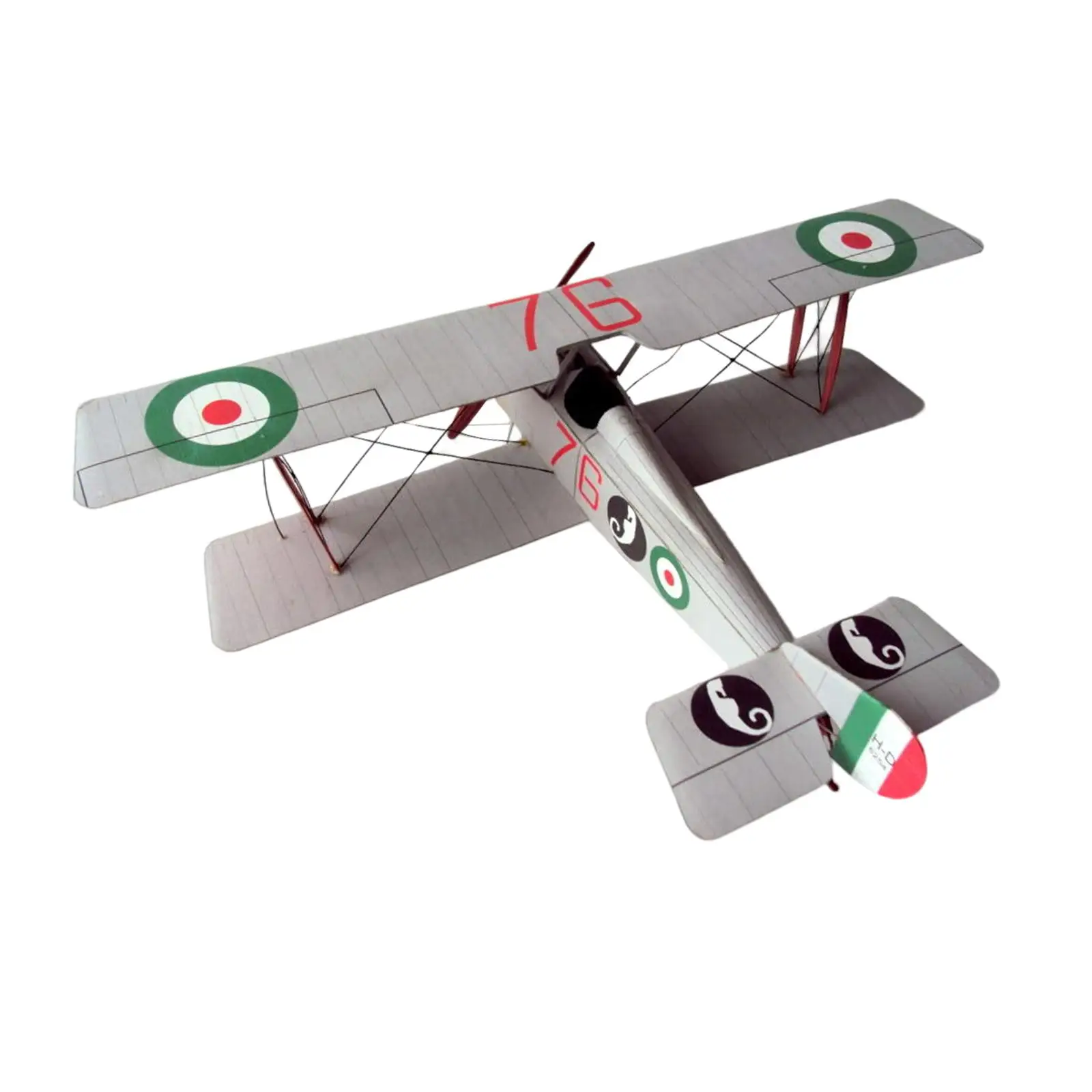 Biplane Fighter DIY Assemble Toys 3D Fighter Paper Model Kit for Kids Boys