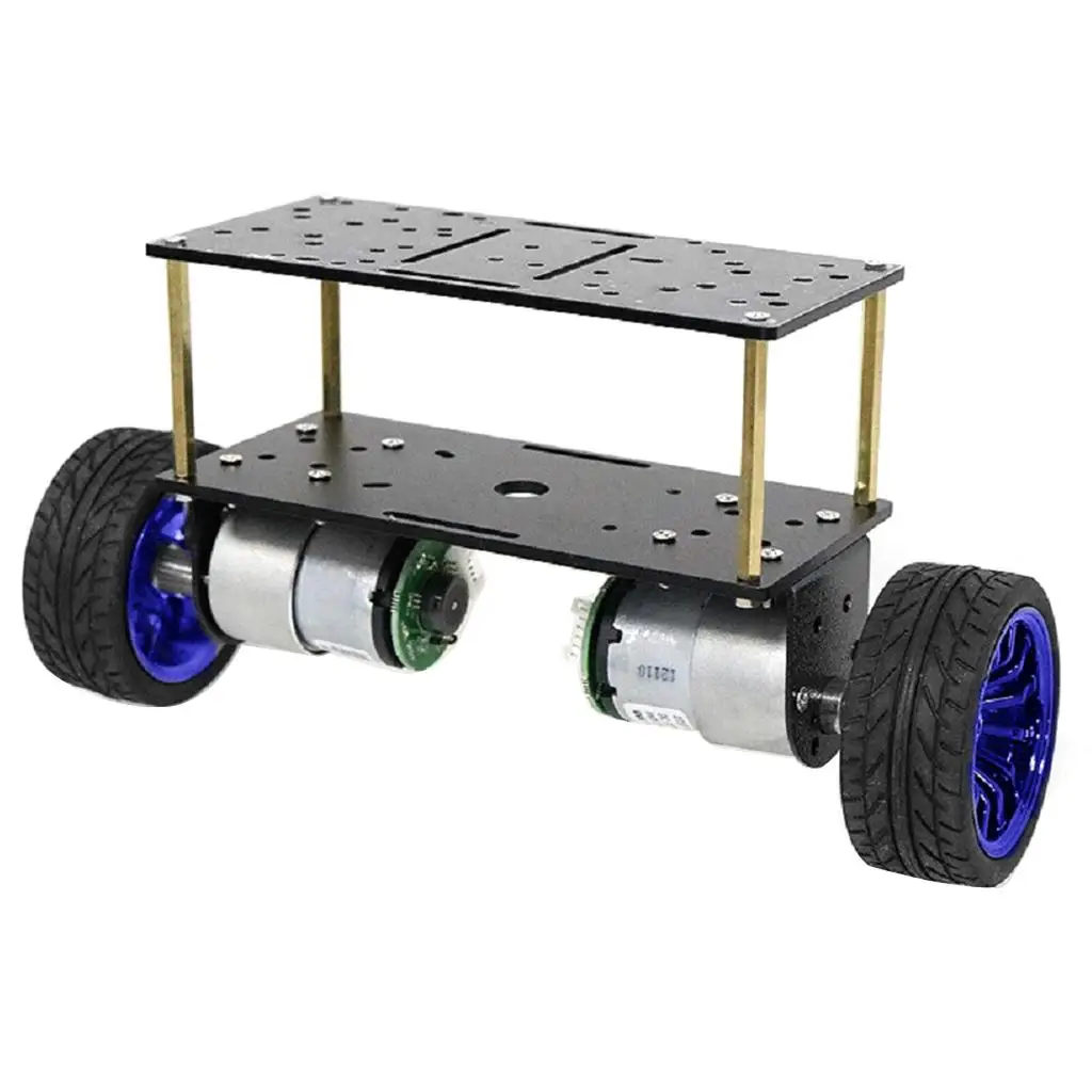 DC 12V Motor Double-deck 2-Wheeled Smart Robot Balancing Vehicle Chassis