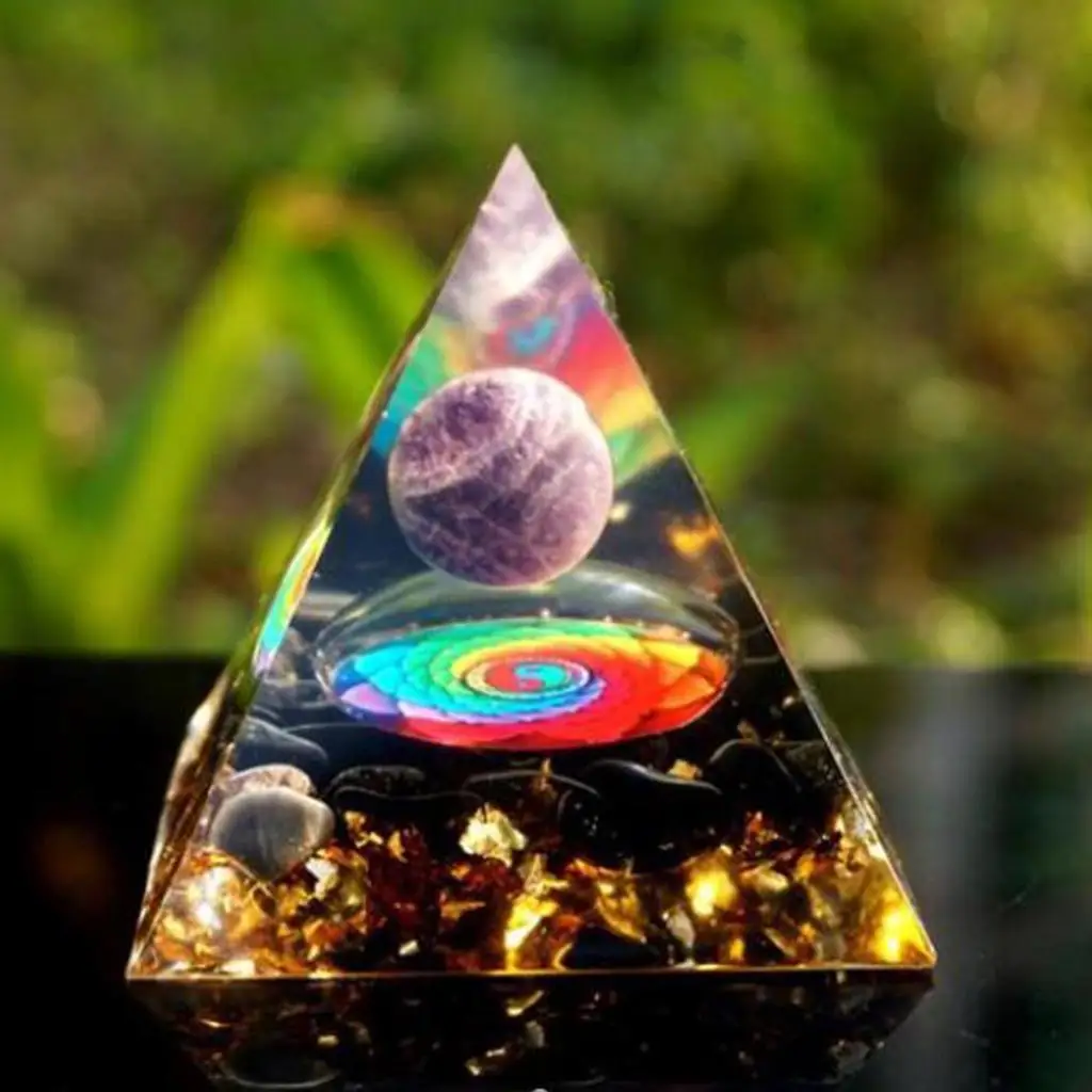 Orgone Pyramid Emf Protection Crystal Energy Tower Meditation Yoga Stone