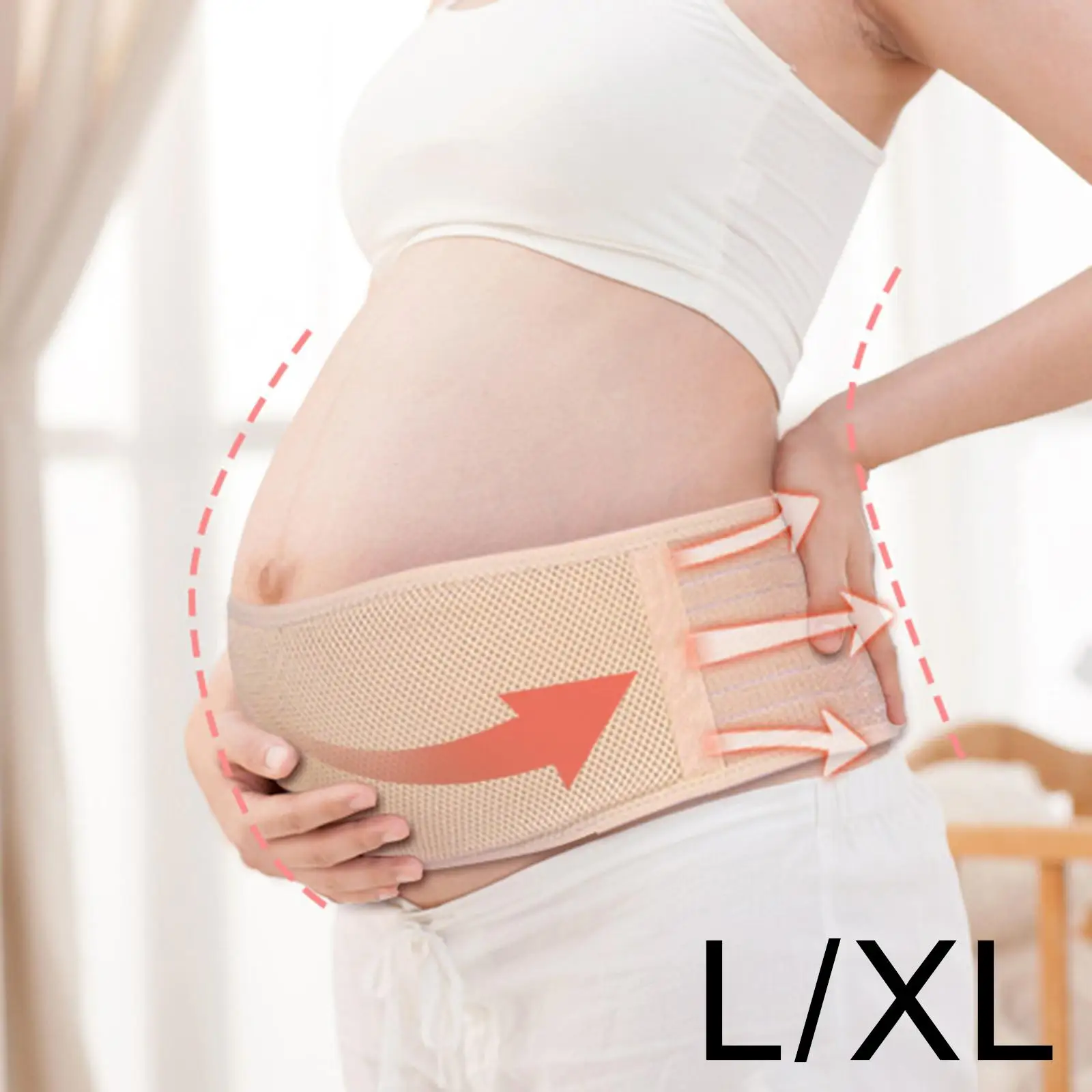 Maternity Belt Lightweight Soft Adjustable Breathable Tummy Band Sling Abdominal Support Belt Belly Back Bump Brace Strap