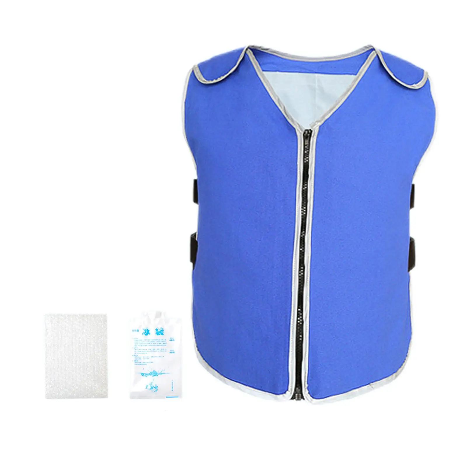 Reflective Cooling Vest Adjustable Zipper for Men Women Summer Hot Weather