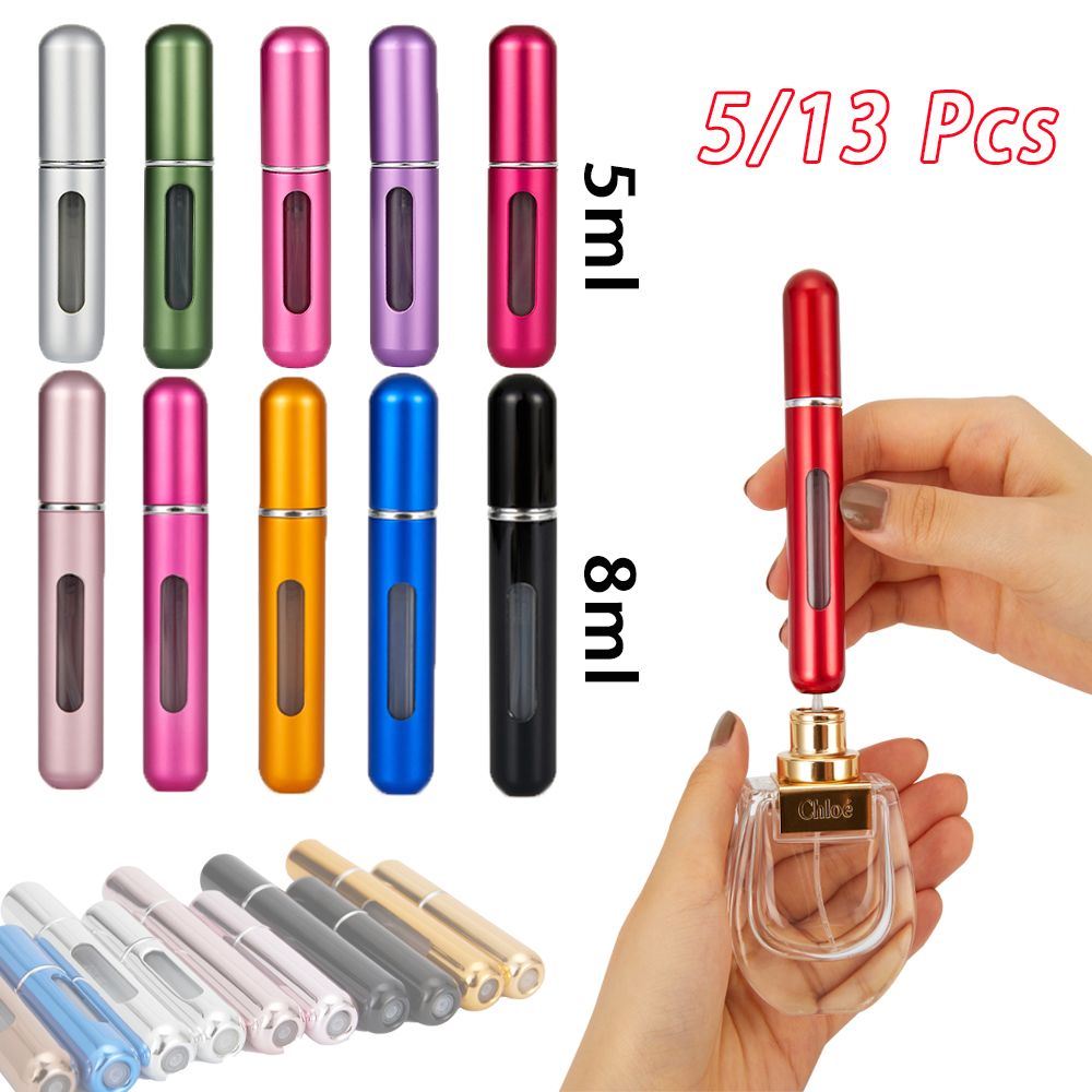 Best of 5 / 13Pcs Perfume Atomizer Portable Liquid Container For Cosmetics Traveling Mini Aluminum Spray Alcochol Empty Refillable Bottle Reviews & Tips