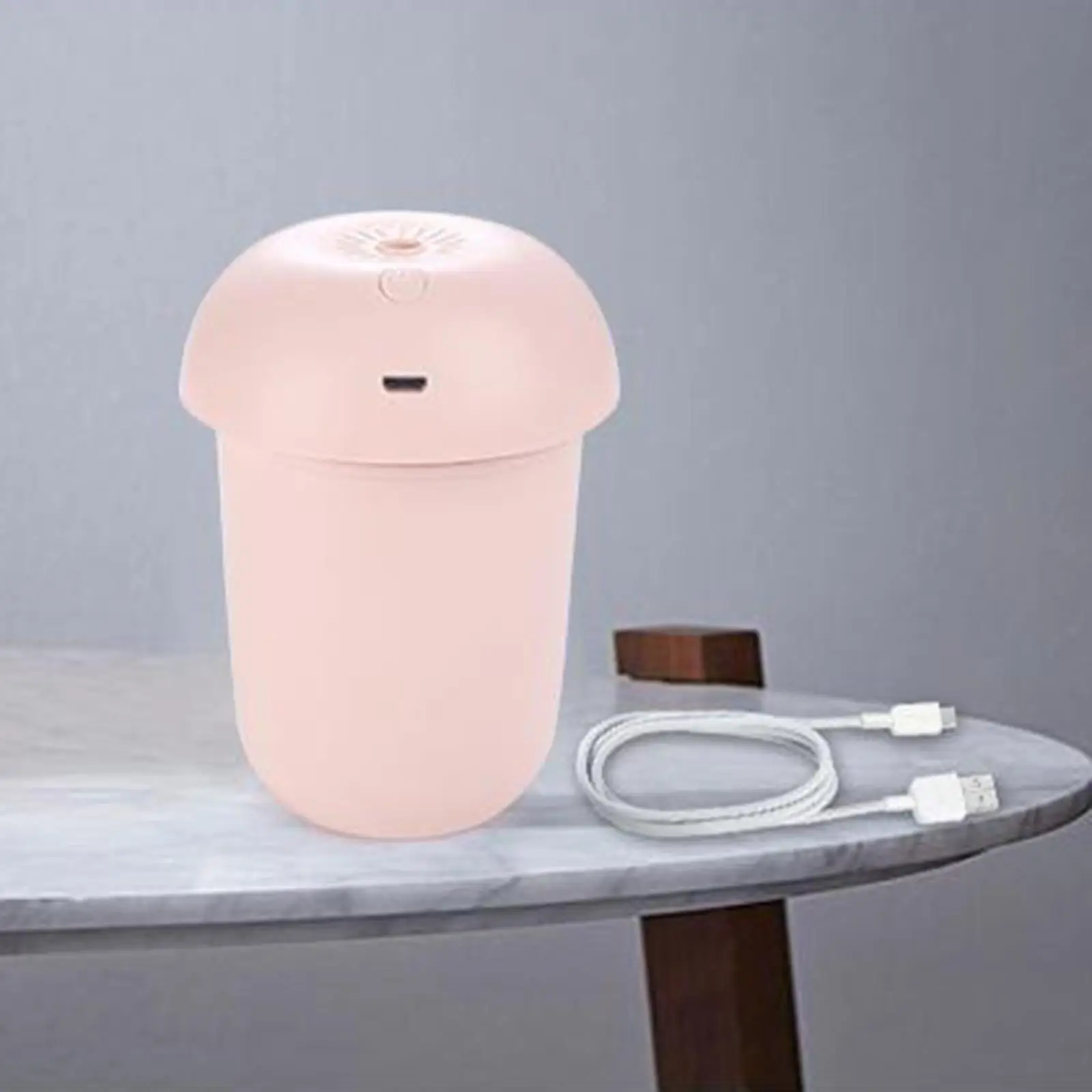 Mini USB Mushroom Humidifier Quite Oil Aroma Aromatherapy Diffuser Night Light 180ml for Baby Room Home Pink Air Fresher Travel