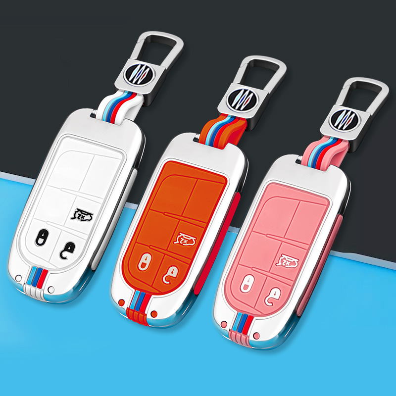 Portachiavi custodia portachiavi per Jeep Renegade Compass Grand Cherokee per Chrysler 300C Wrangler Dodge accessori auto portachiavi - S394432f010014911971306fee3988532e