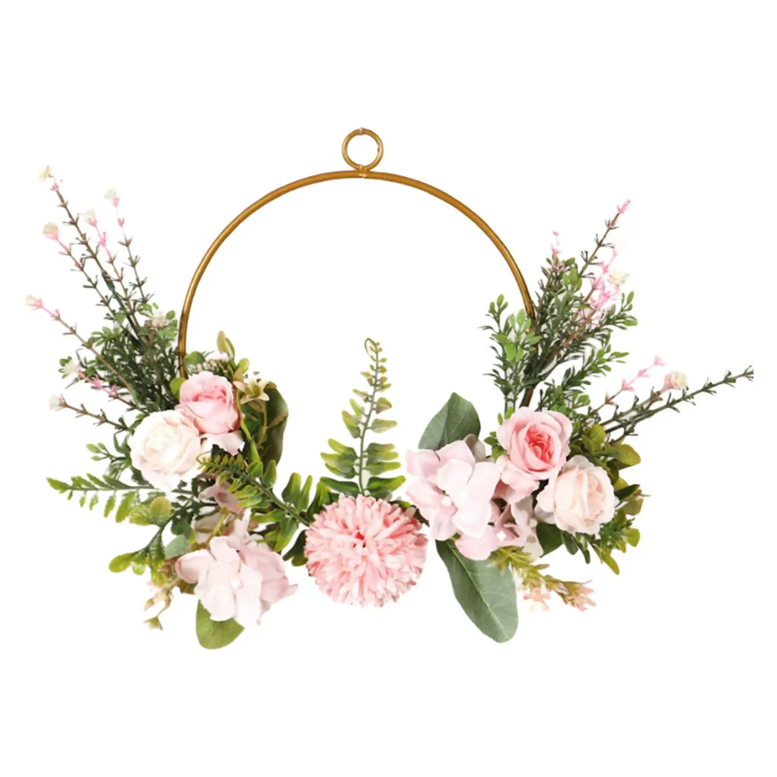 Large Floral Hoop Wreath Garland Hanging Pendant Wall Hanging Artificial  Party Decoration for  Party 
