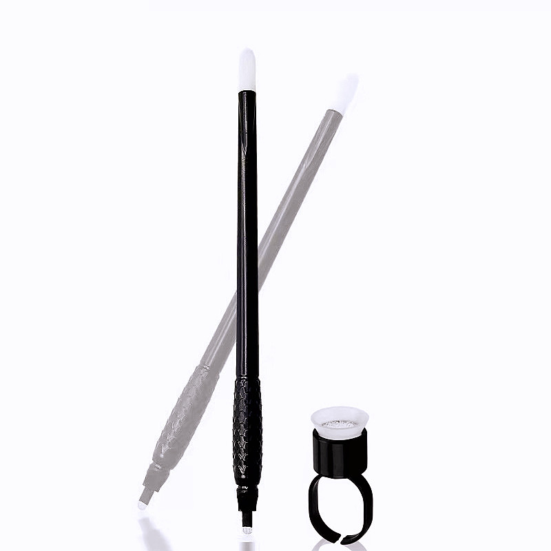 Best of Permanent Makeup Black Disposable Microblading Pens Hand Tools 18U Pins Needles Embroidery Blades For Brows Hair Strokes Reviews & Tips - Image 2