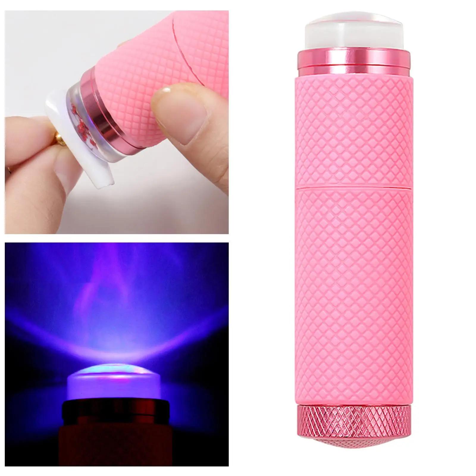UV Light Presser Double Head Portable Nail Polish Drying Lamp for Gel and Regular Polish Manicure Decor Quick Nail Touch-Ups