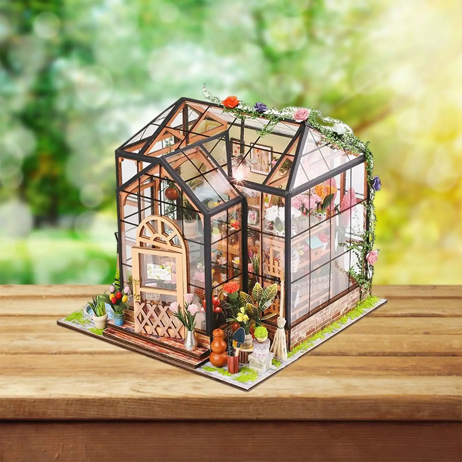 Creative Miniature Dollhouse Kit Building Lights Toys Cottage Kit for Girls