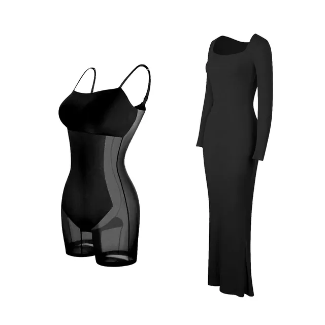 Body Shaper Dress Maxi Dress Bodycon Mini Built in Shapewear Bra 8 in 1  Women Tummy Control Lounge Summer Dresses - AliExpress