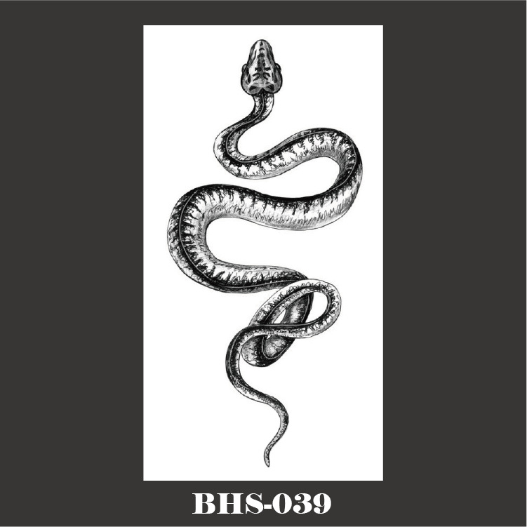 Best of Red Snake Waterproof Temporary Tattoo Stickers For Women Men Body Art Waist Decals Fake Tatto Big Size Reviews & Tips - Image 4