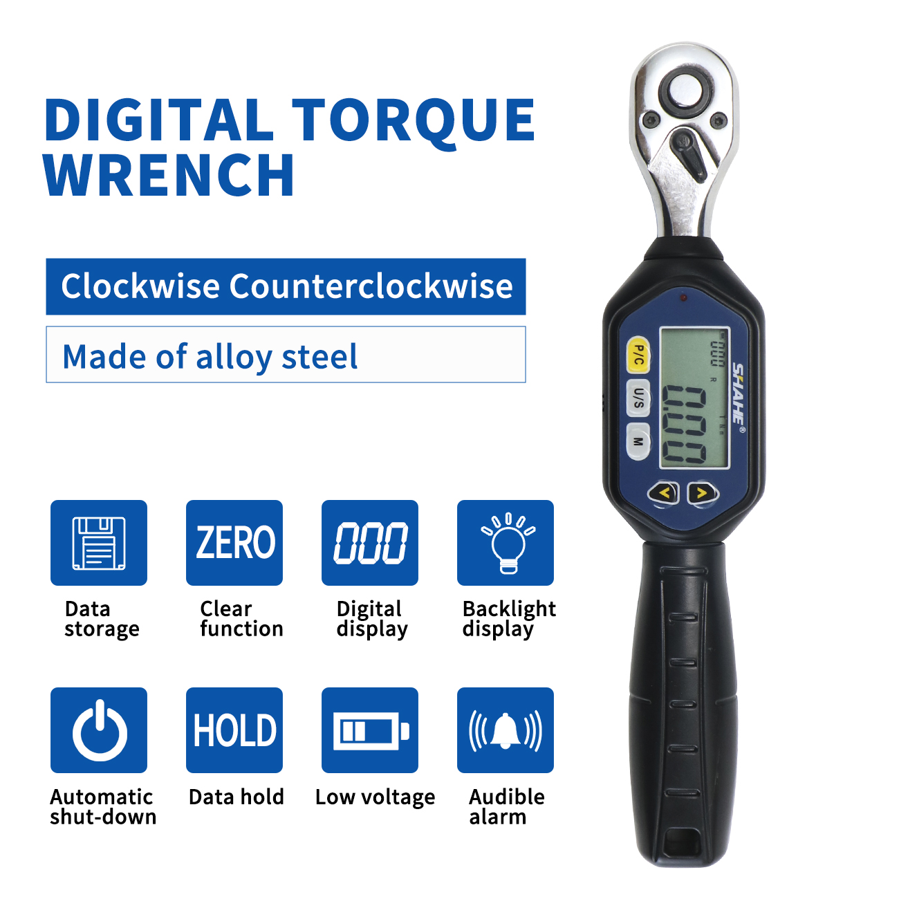 Catraca cabeça torque Wrench Digital