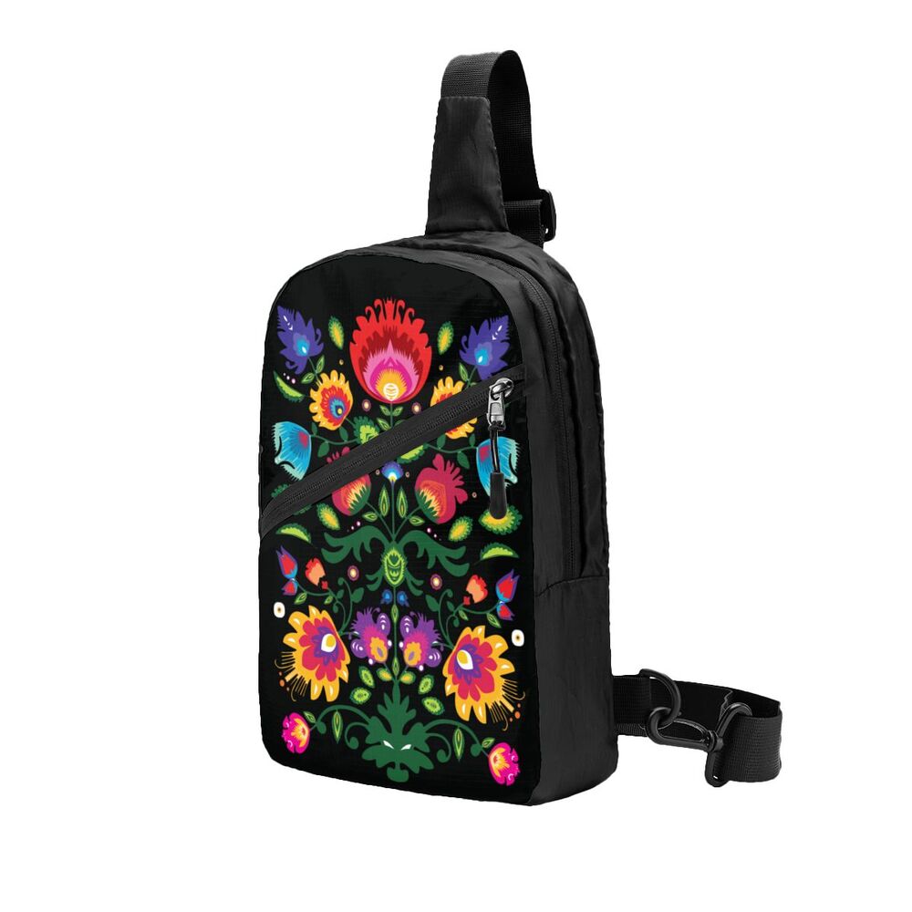 Bolsa crossbody floral para homens, povo polonês,