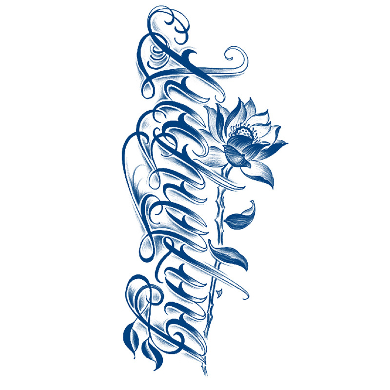 Tatuaje adhesivo a prueba de agua, tatuaje de Animal personalizado que dura 15 días, tatuaje de jugo, pegatina para brazo y pantorrilla, tatuajes temporales, arte corporal_voghion.com