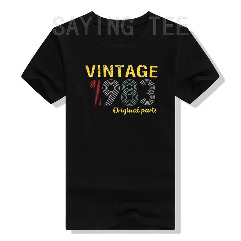 Vintage 1983 Shirts Frauen 40th Geburtstag T-Shirt Geschenke Idee 80s Retro Geburtstag-Party Kleidung Sprüche Zitat Graphic Tee casual Top – Detail 16