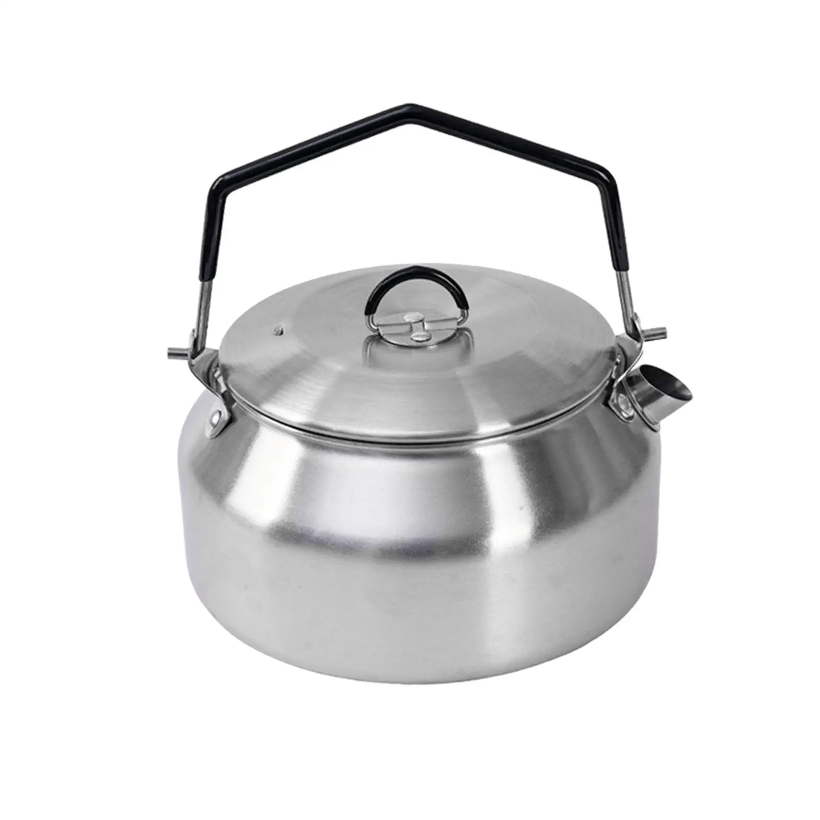 Camping Water Kettle Teapot Kitchen Anti Scald and Lockable Handle Portable Tea Pot for Outdoor Hiking Campfire Travel Barbecue