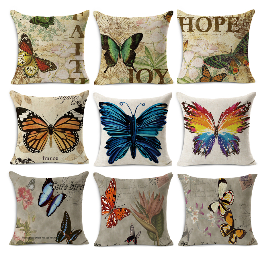 Title 1, 45x45cm classical style Retro Butterfly printed...