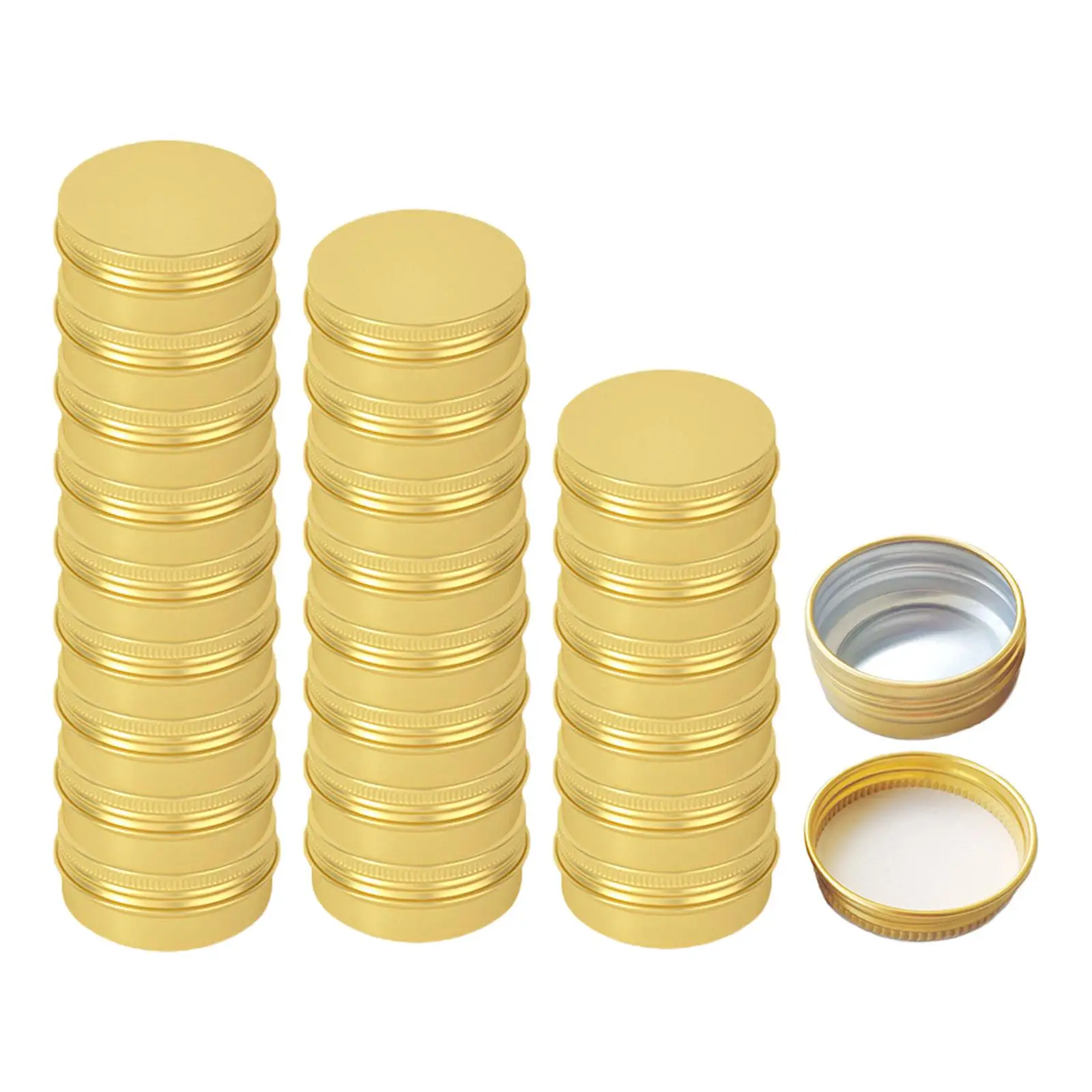 24 Pieces 15 Ml Mini Tin Cans with Screw  Round Aluminum Metal Cans