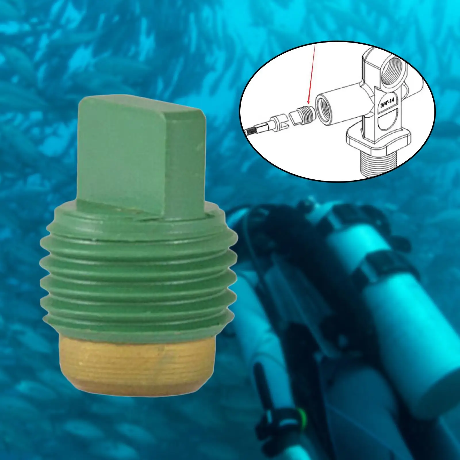 Scuba Diving Tank Valve Seat, Snorkeling Cylinder Accessories, 1/2