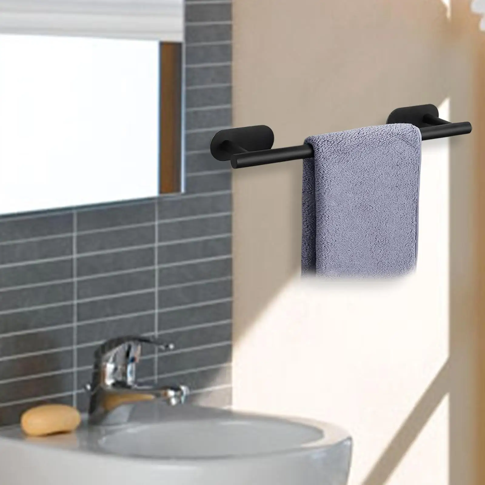 Wall Mounted Bathroom Towel Rack Towel Hanger Multipurpose for Farmhouse