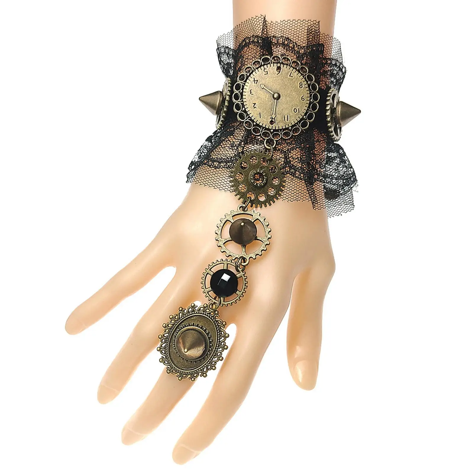 Vintage Style Steampunk Gloves Wristband Rings Steampunk Accessories Costume Accessores for Costume Wedding Decoration