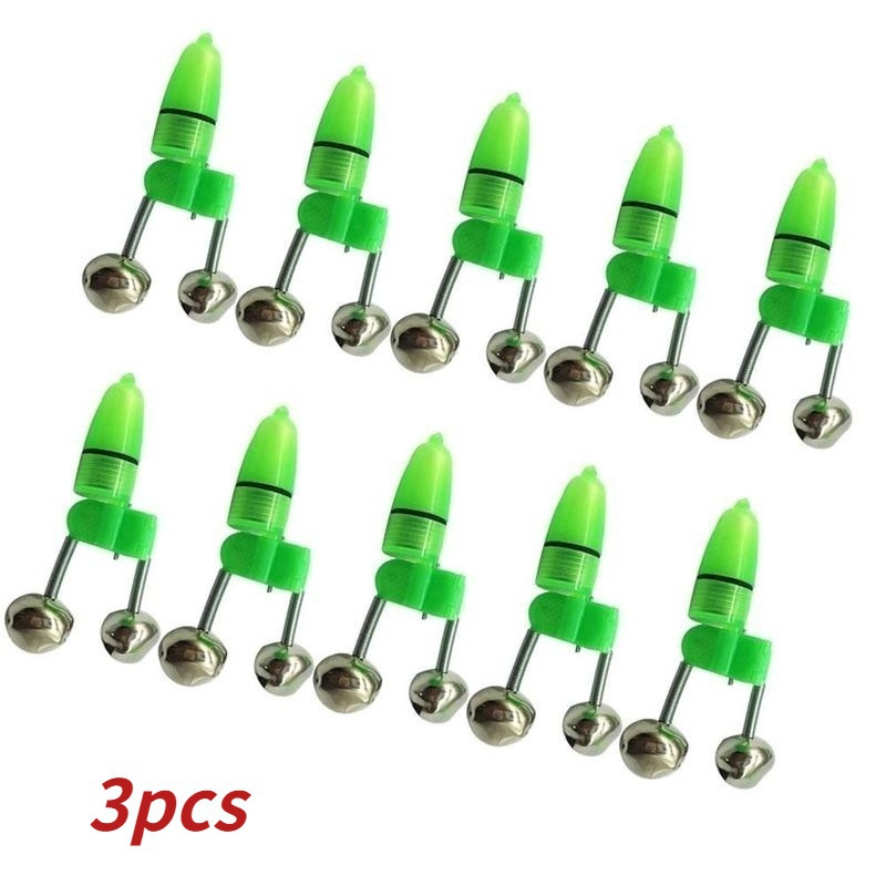 Description Picture 3 of item3Pcs Fishing LED Flash Light Night Electronic Fishing Bite Alarm Finder Lamp Double Twin Bells Tip Clip on Fishing Rod Tackle