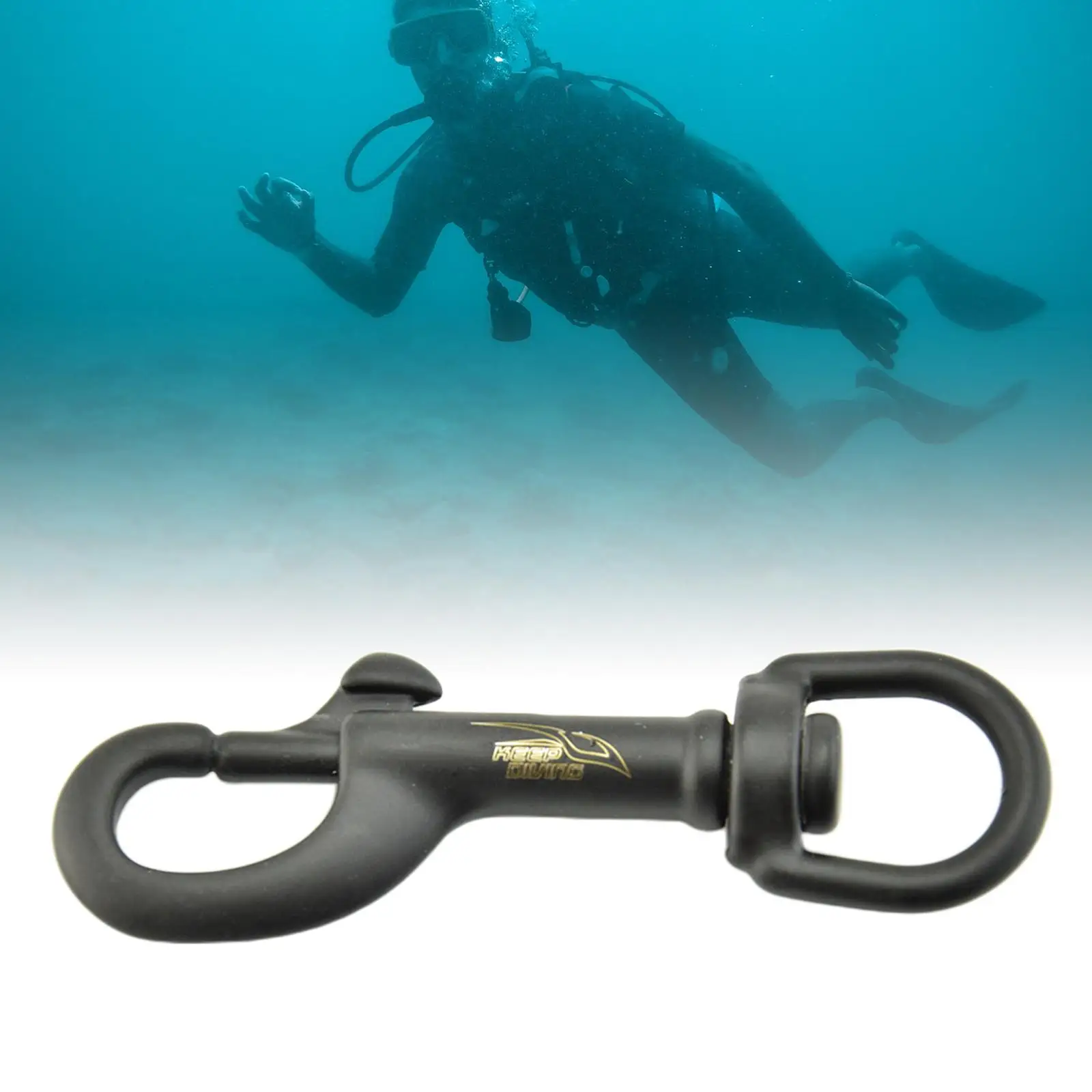 Stainless Steel Eye Swivel Snap Single Hook Clip Diving Part