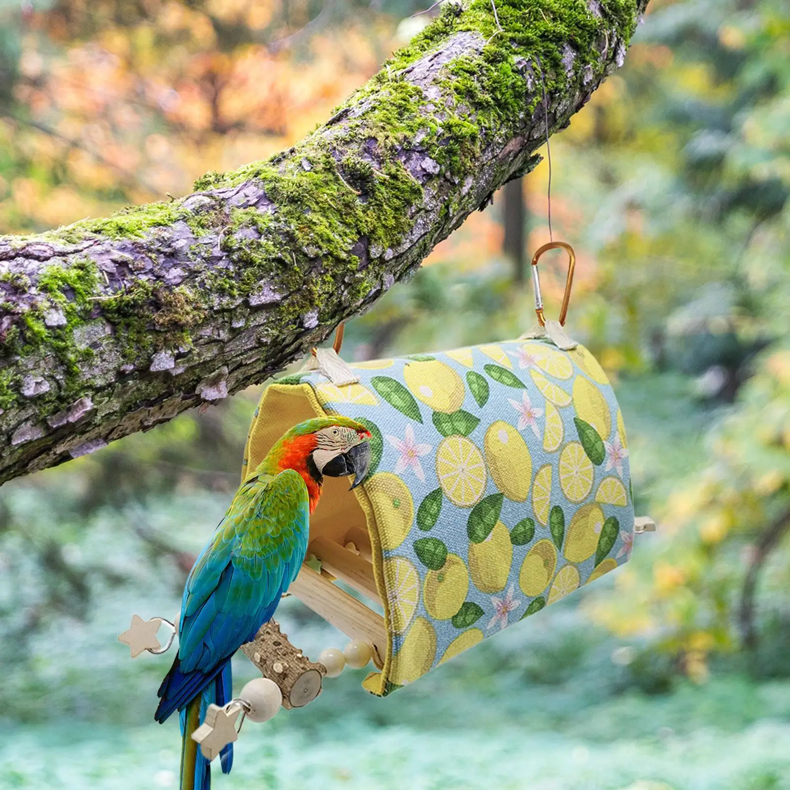 Birds Nest House Bird Toy Tent Toy Bird Cage Accessories Budgies Cockatoo Parrots Hut Wooden Stand Bird Parakeet Toy Parrot Bed