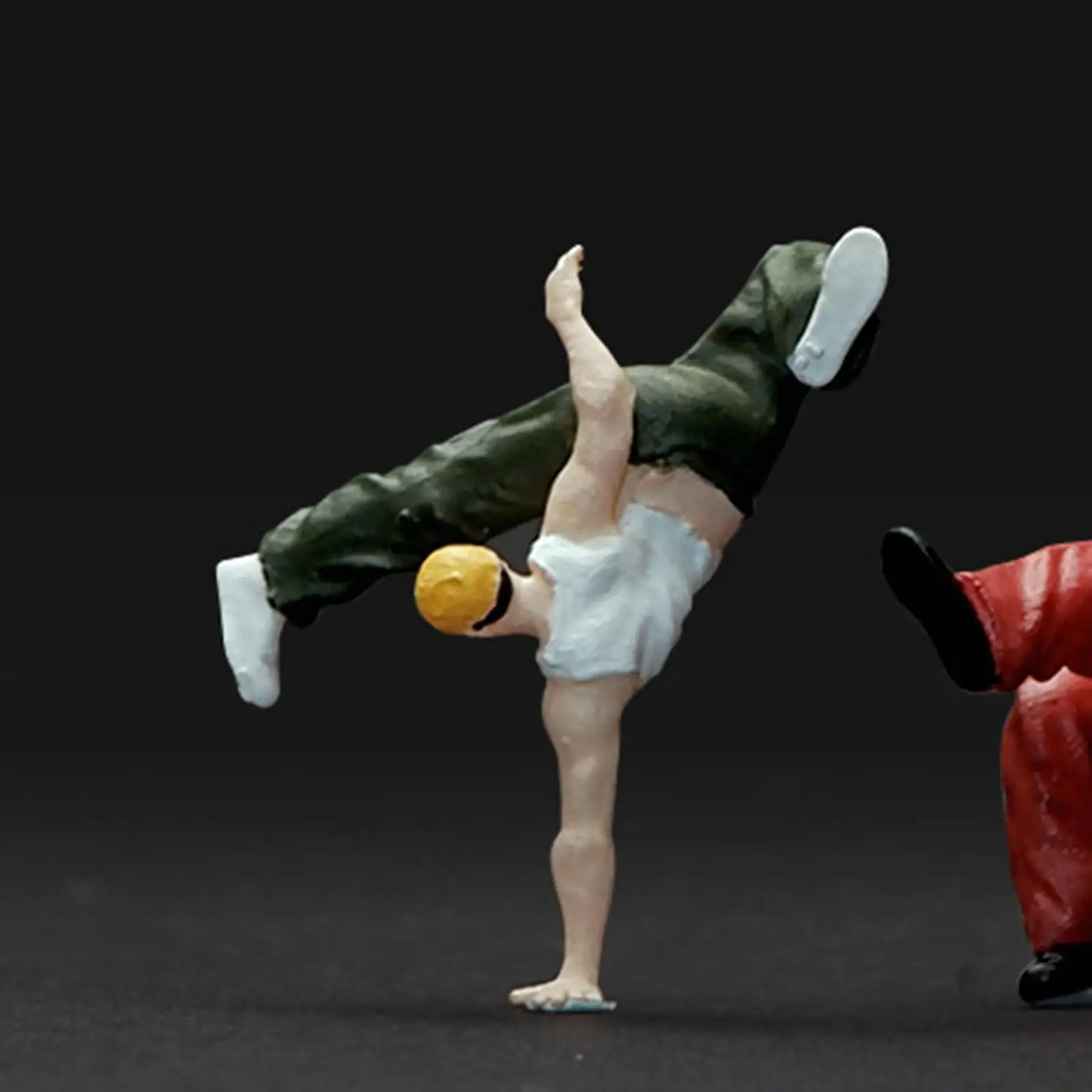 1/64 Scale Figure Street Dancer Movie Character Handpainted for Layout Desktop Ornament Fairy Garden Diorama Scenery S Scale
