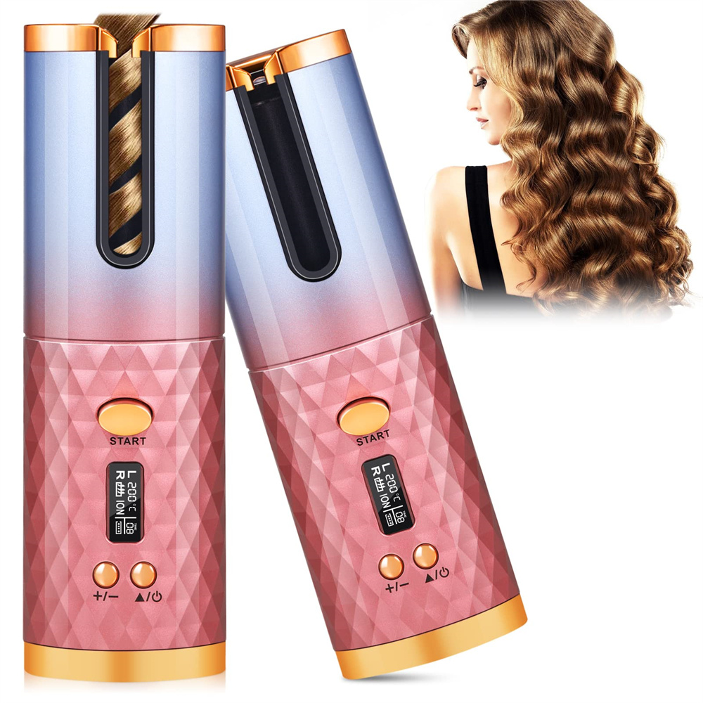 Best of Automatic Hair Curler Curly Machine Ceramic Cordless Rotating Curling Iron Hair Waver Wand Curlers USB Charging LED Curler Iron Reviews & Tips