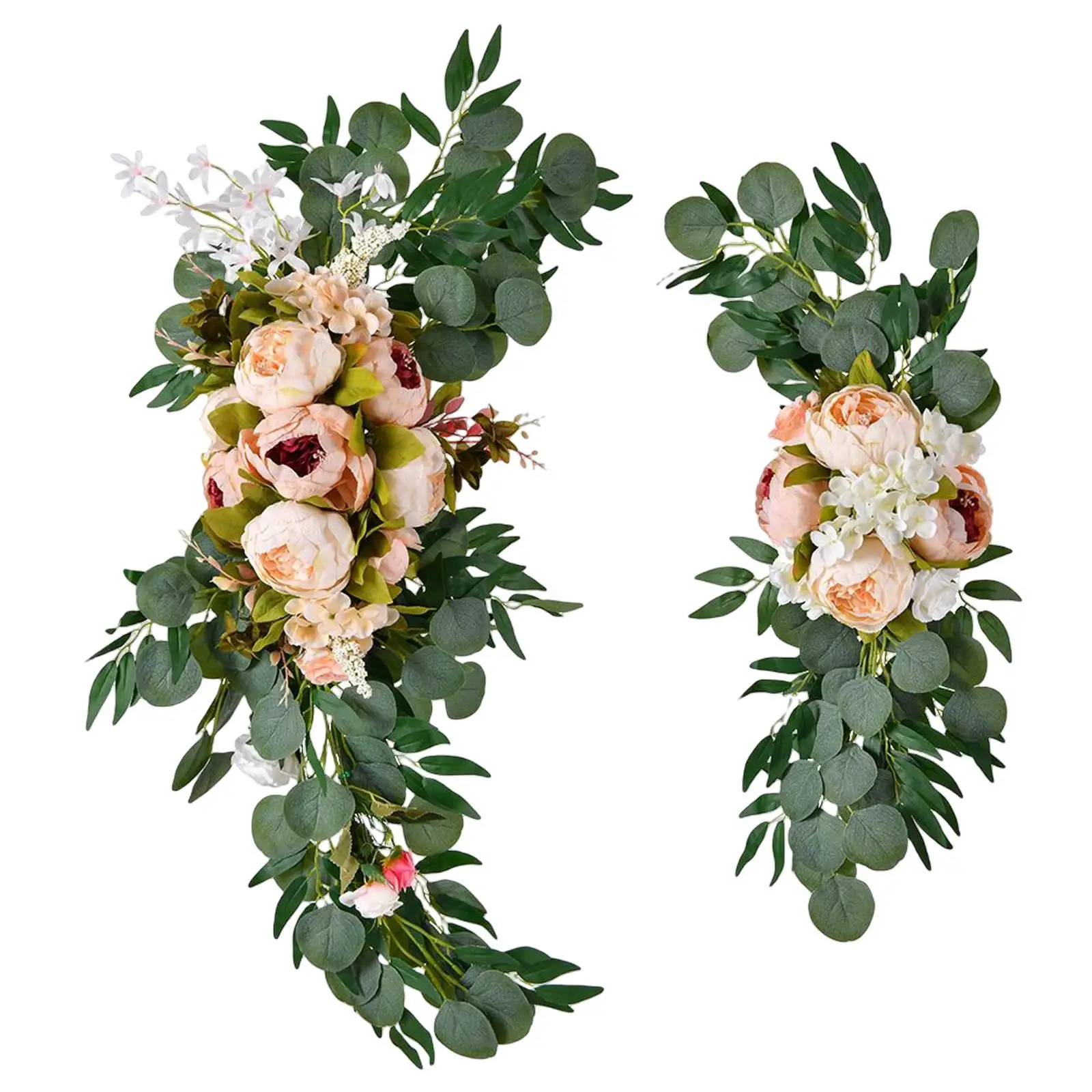 Artificial Flowers Arch Decor Centerpiece Garland Greenery Flower Arrangement Floral Swags for Wall Living Room Window Party