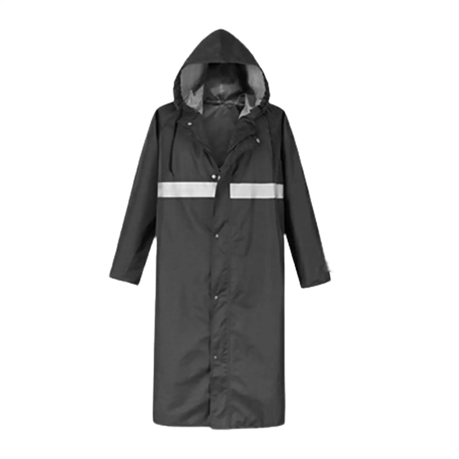 Long Hooded Raincoat Rain Poncho Long Sleeve Windbreaker Universal Rain Jacket Rain Coat with Hood for Outdoor Activities