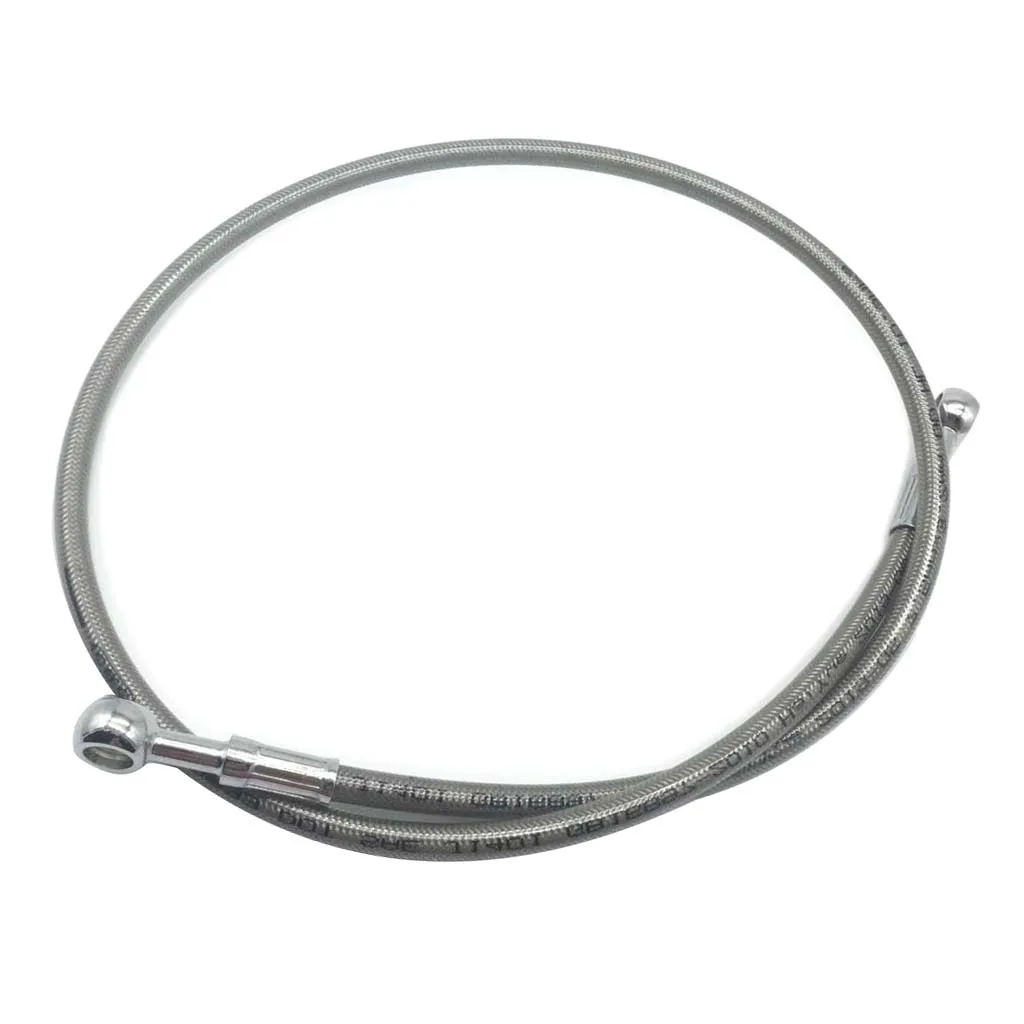 Nylon Stainless Steel 80cm Braided Fuel Oil Gas Line Hose For Motorcycle 