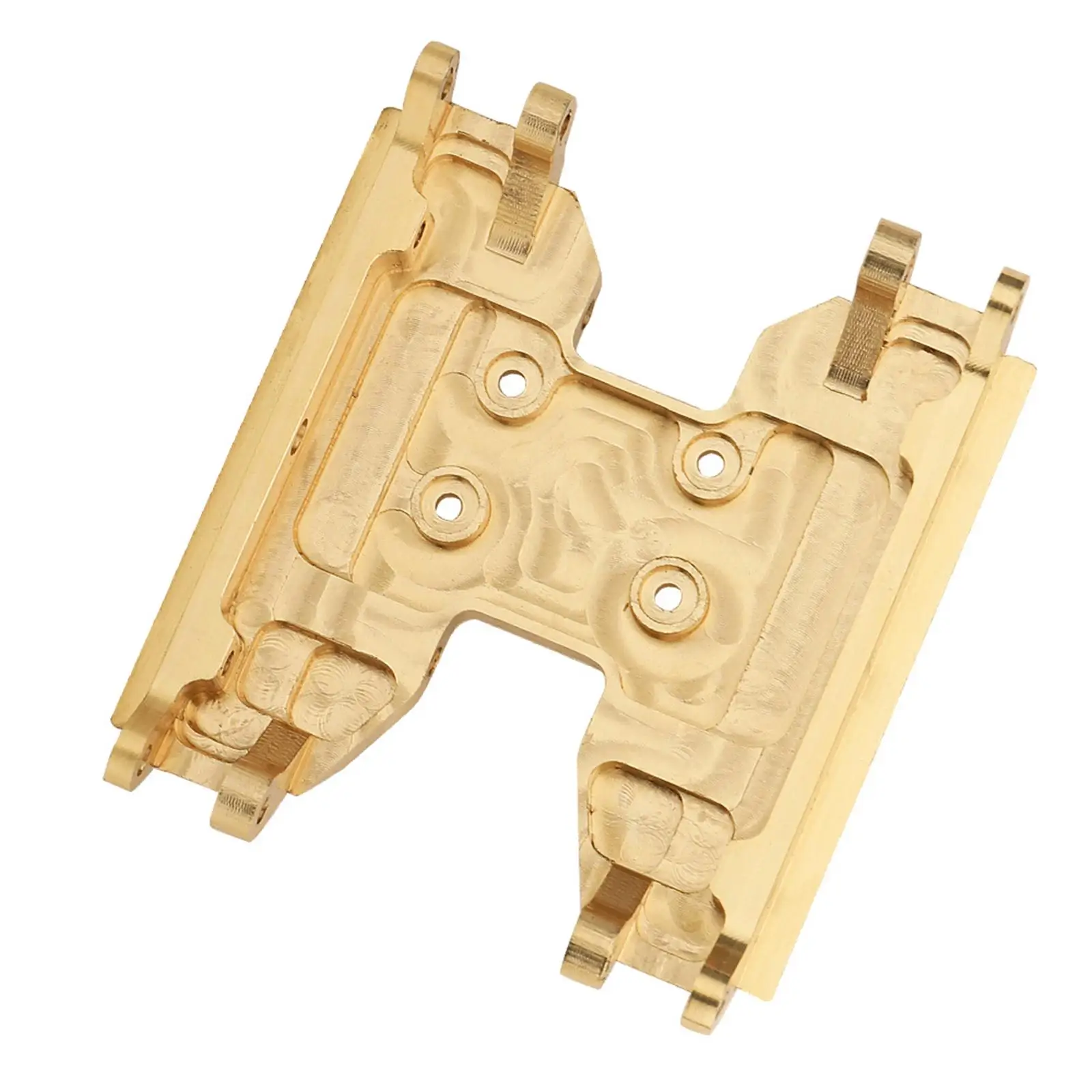 Brass Skid Plate Upgrade Parts Accessories Frame Protector Chassis Guard Board Gearbox Mount Holder for 1/18 RC Crawler Car