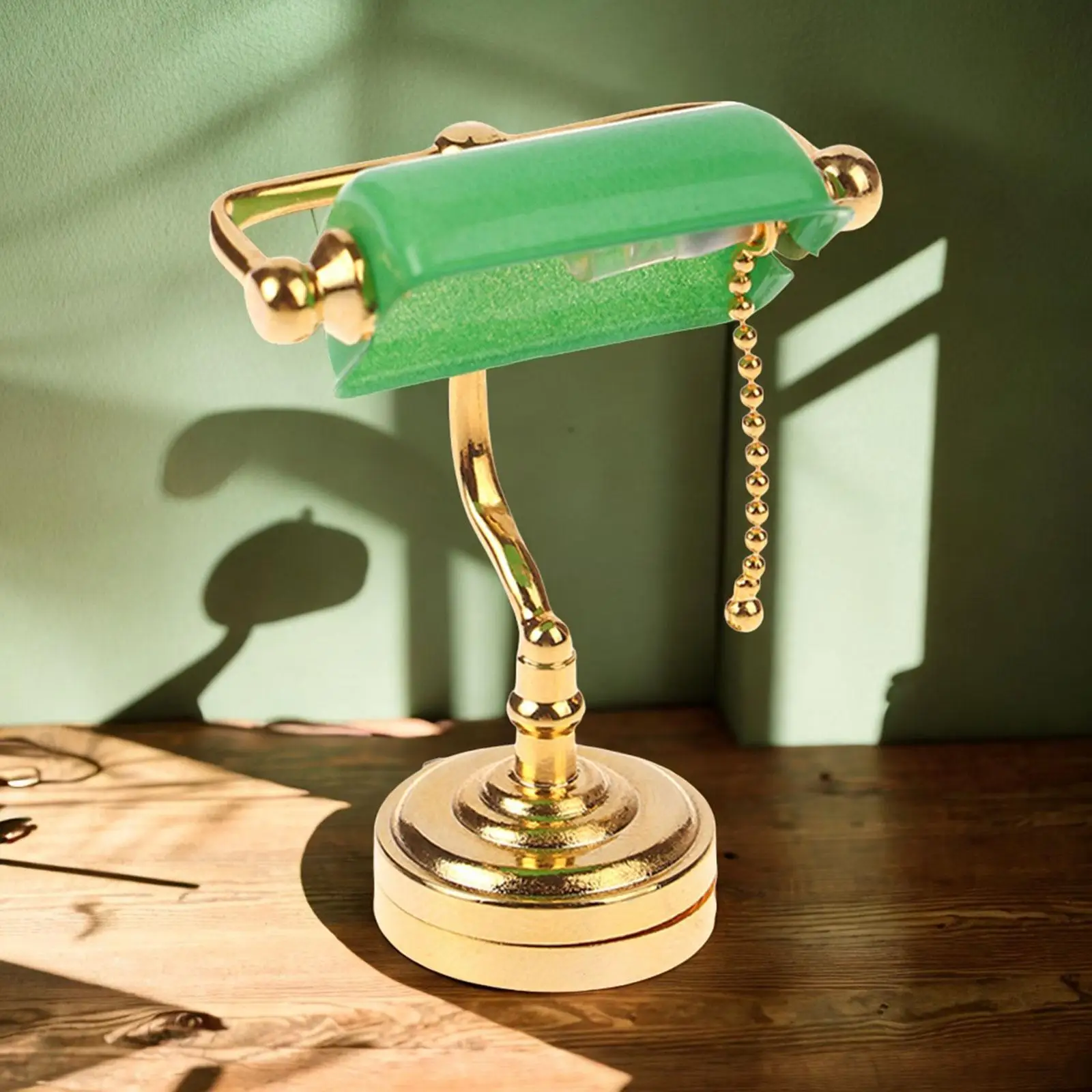 Dollhouse Desk Lamp Alloy Mini Light for Home Micro Landscape Life Scene