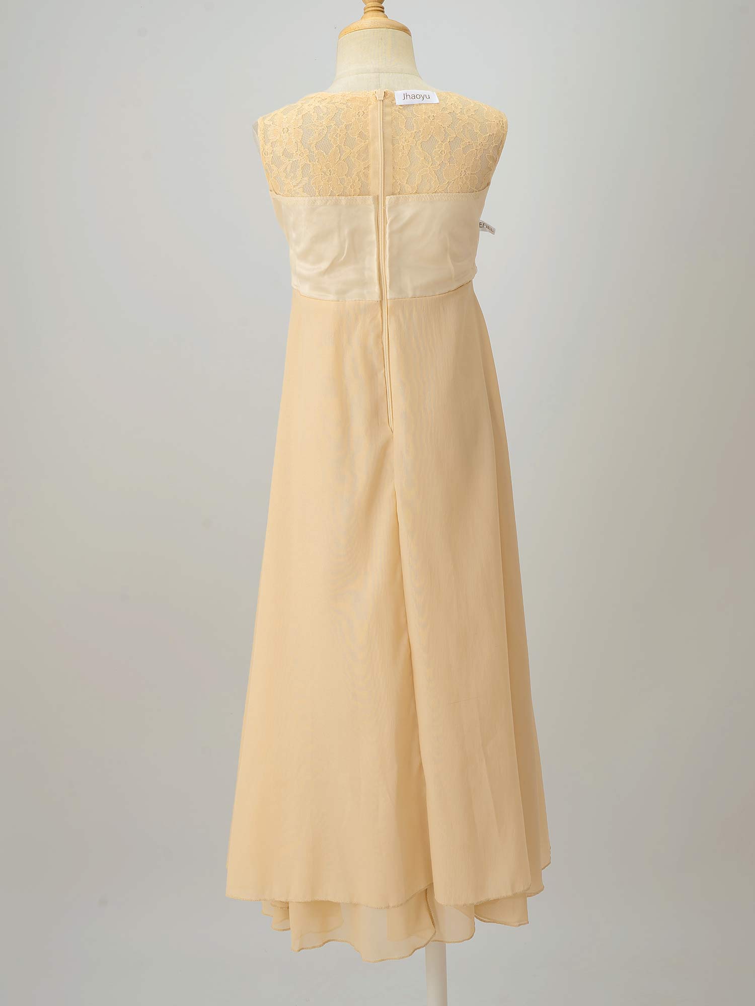 4-16Yrs Mädchen Ärmellosen Chiffon Spitze Party Kleider Blume Mädchen Kleid Pageant Hochzeit Brautjungfer Geburtstag Prinzessin Maxi Kleid – Detail 21