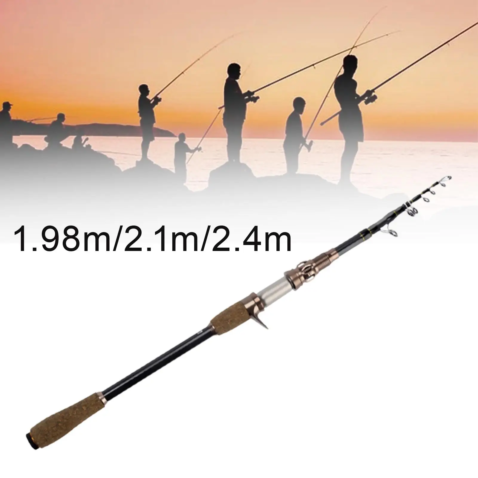 Fishing Rod Surf Casting Rod Straight Handle Portable Fishing Pole High Carbon Fly Fishing Rod for Trout Bass Trout Pike